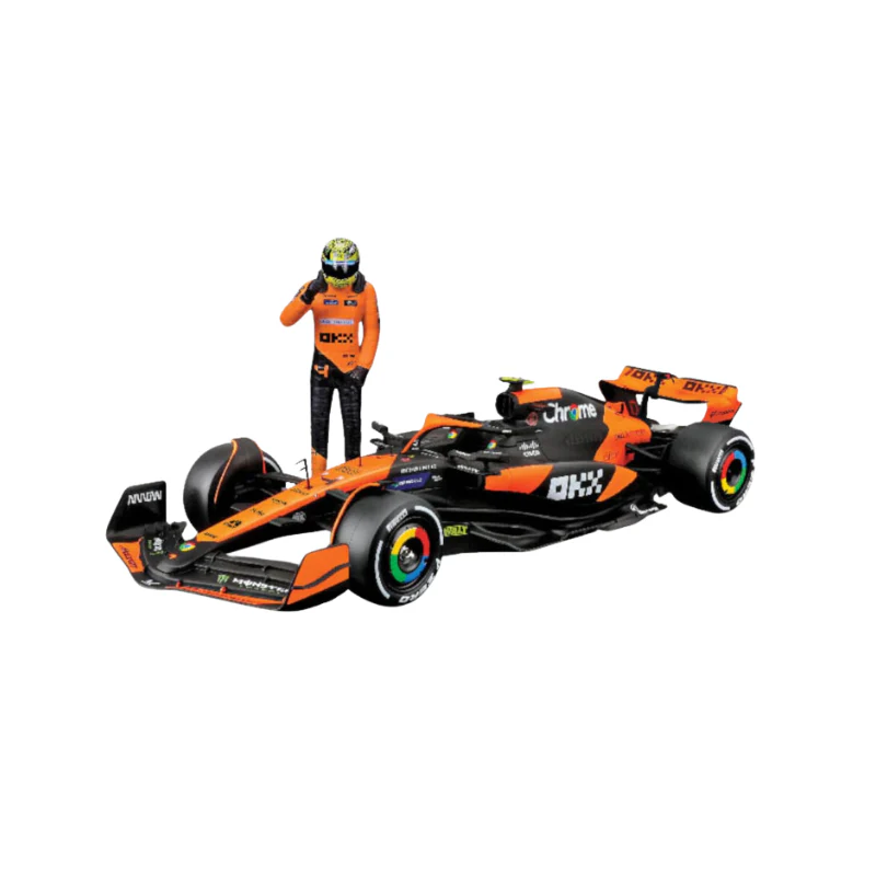 1:24 Formula Model Kit (With Helmet & Plastic Stand) - Mcla Diecast Cars By Bburago - Image 2
