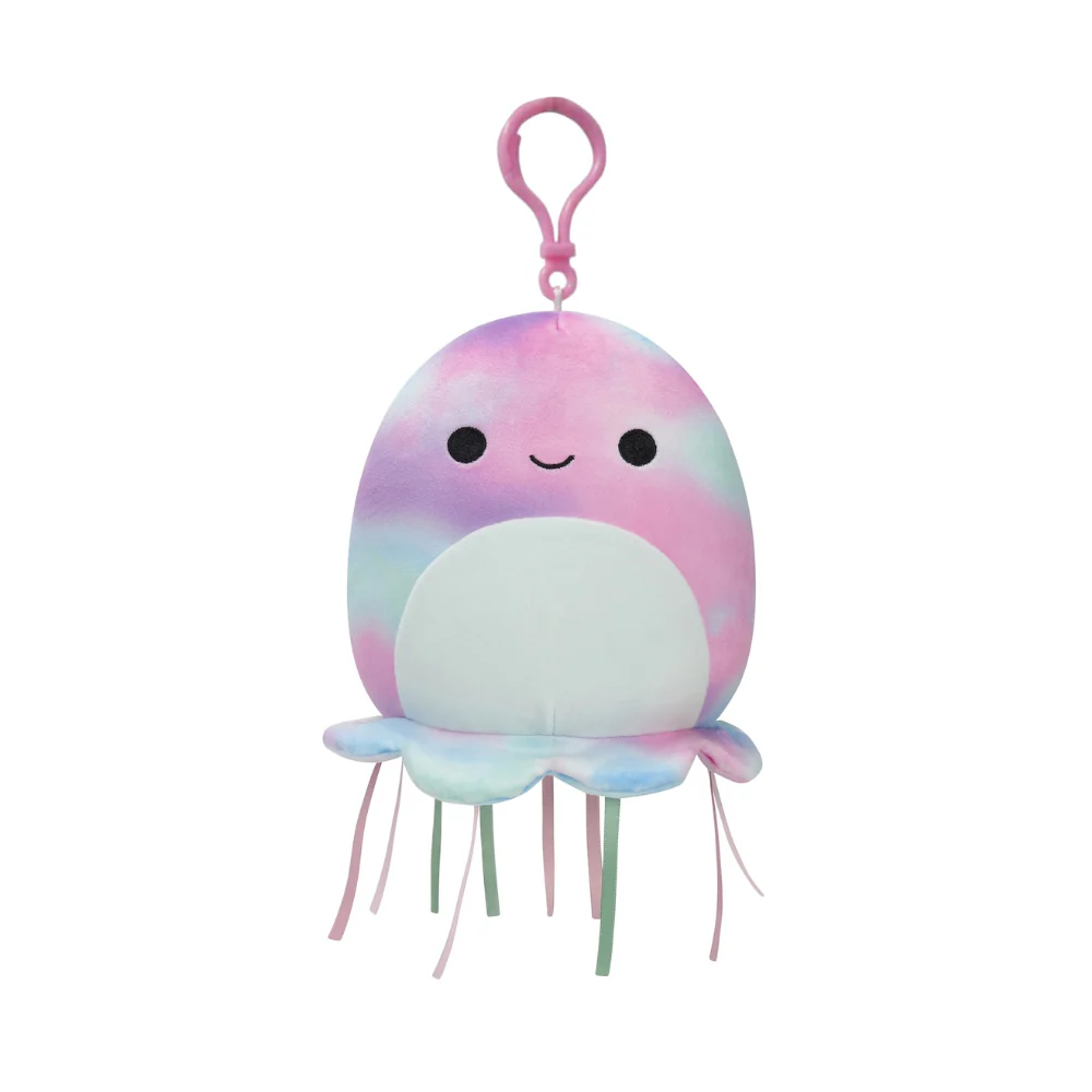 Squishmallow 3.5" Blue And Pink Tie-Dye Octopus Clip-on Plush Toy