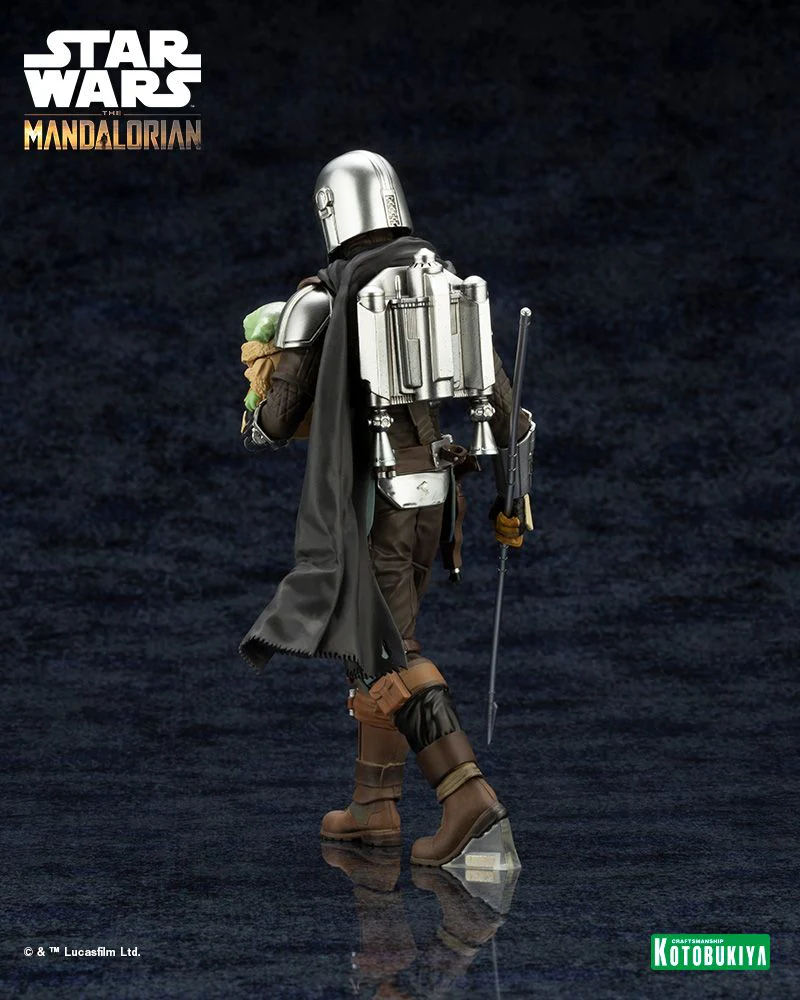 Star Wars The Mandalorian - Mandalorian And Grogu With Beskar Staff Artfx+ Statue By Kotobukiya - Image 3