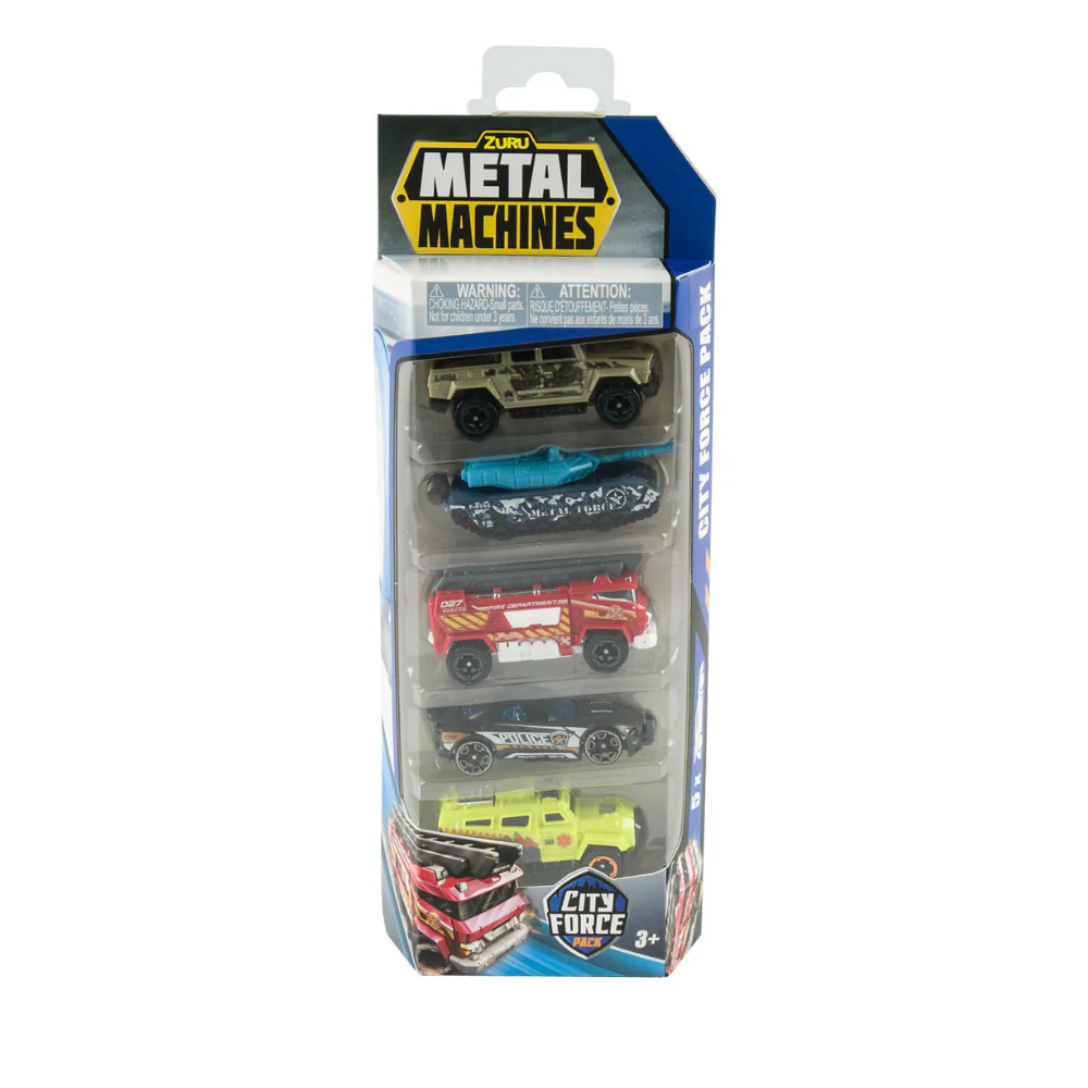 Metal Machines City Force 5 Pack Diecast Cars by Zuru