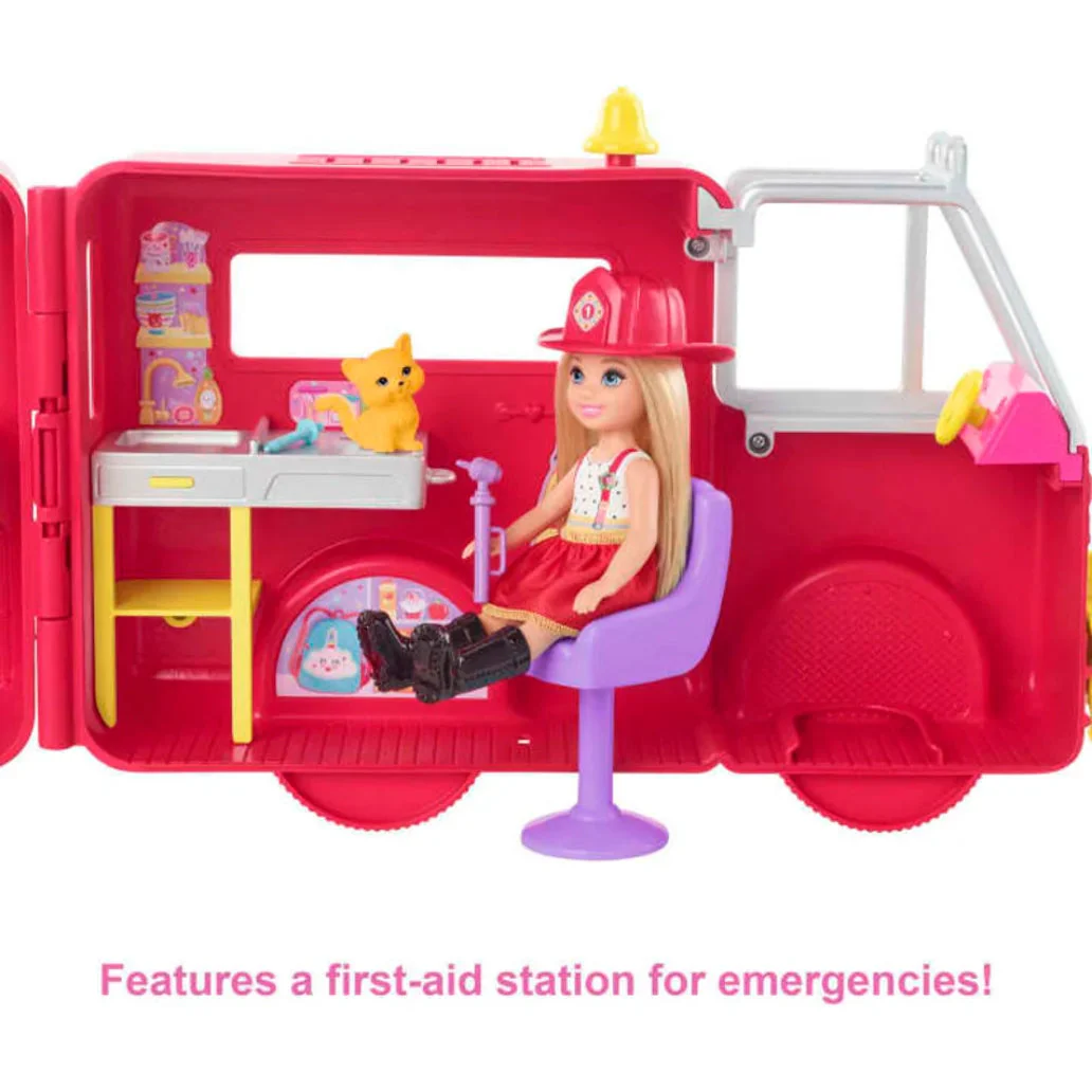 Barbie Chelsea Fire Truck Play Set by Mattel - Image 2