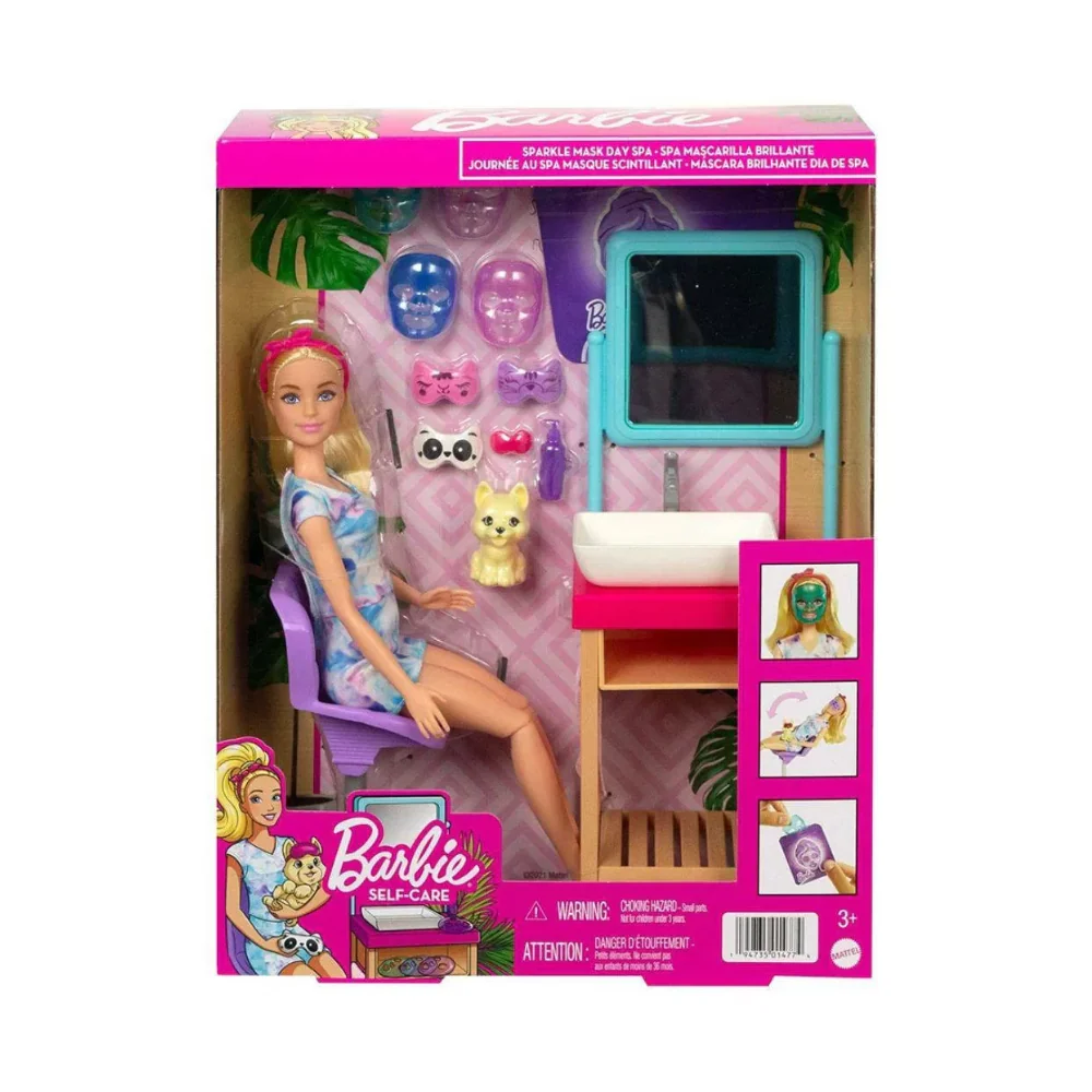 Barbie Sparkle Mask Spa Day Playset -Blonde