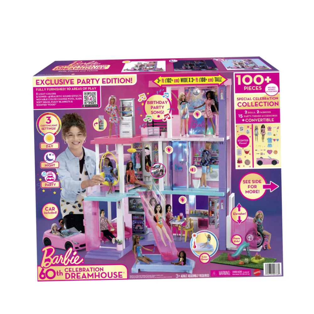 Barbie 60th Celebration  3.75 Ft Dreamhouse Playset