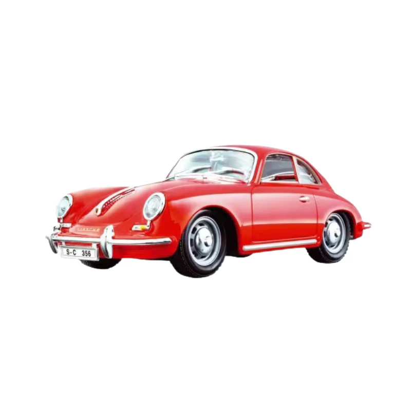 Bburago 1:24 Collezione Porsche 356B Coupe (1961) Die-Cast Model Car – Red & Brown Assortment (1 Random))