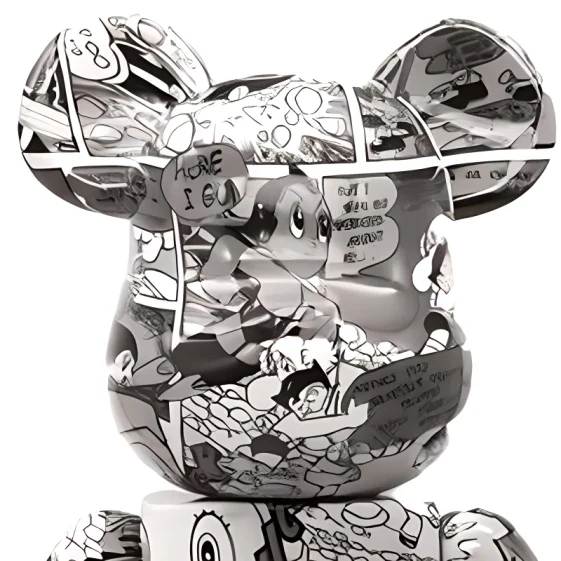Be@Rbrick Astro Boy Black And White 100% & 400% Bearbrick By Hung Hing Toys - Image 3