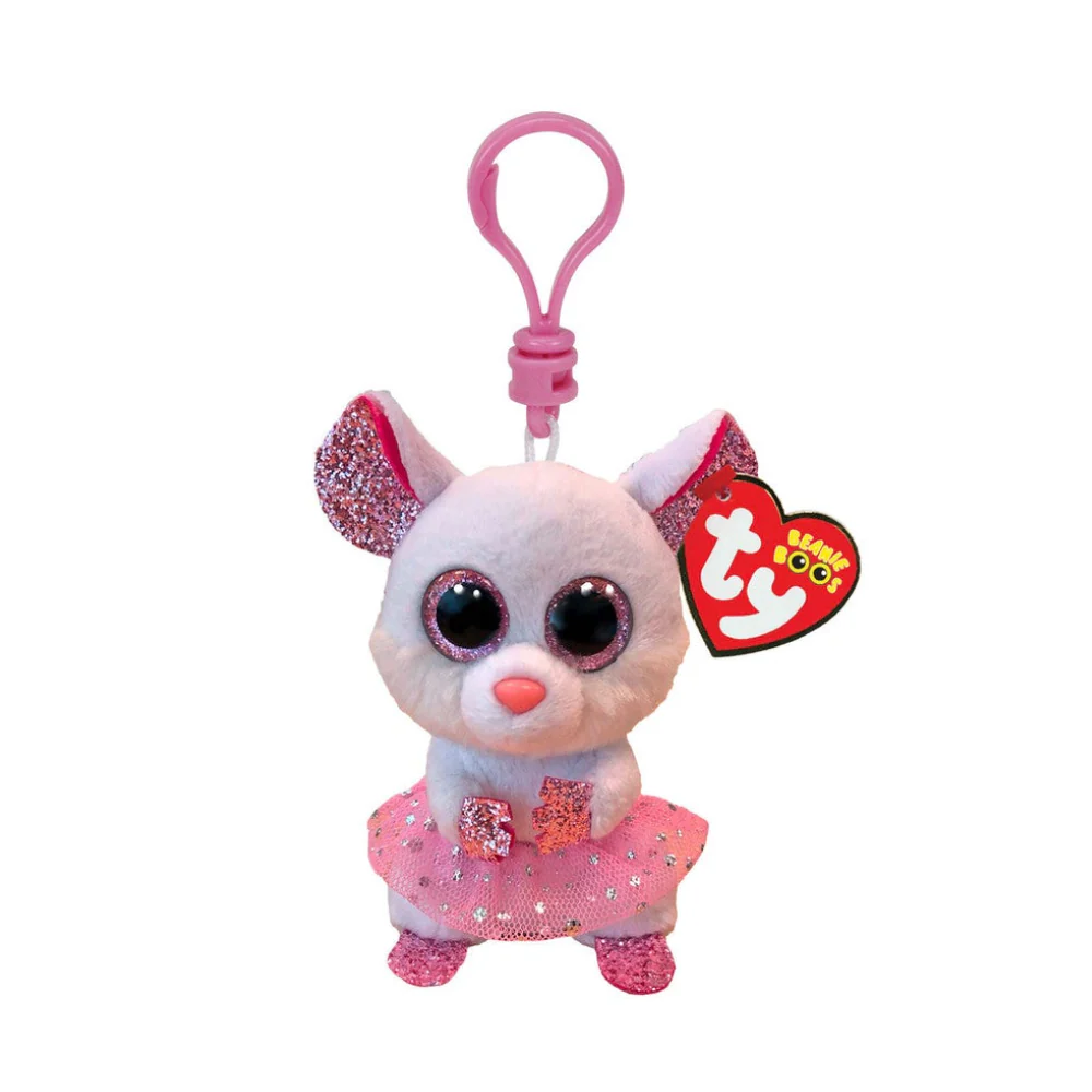 TY Beanie Boos Nina Mouse Balerina Bag Clip "
