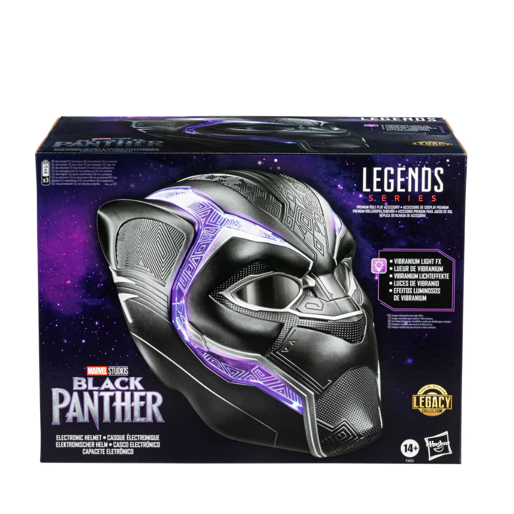 Marvel Legends Gear Life Size Prop Replica Electronic Helmet - Black Panther