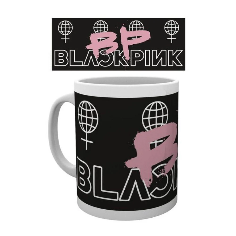 Black Pink Drip Mug