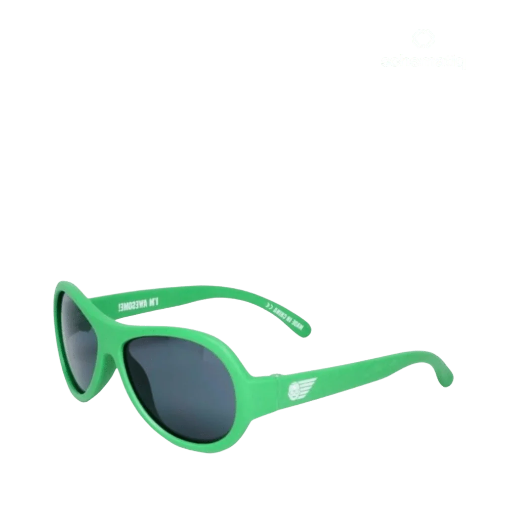 Uv Sunglasses Unisex-baby Aviator Green  3-7 Y/O By Babiators