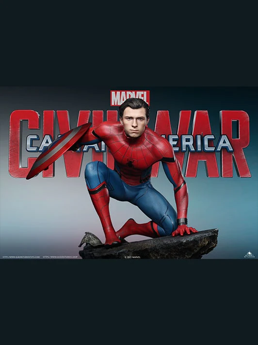 Marvel Captain America: Civil War Statue : Spider-Man 1/4 Statue (Premium Edition) Statue By Queen Studios - Image 6