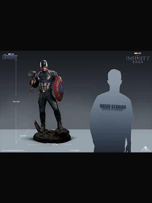 Marvel Captain America 1/2 Statue By Queen Studios - Image 6