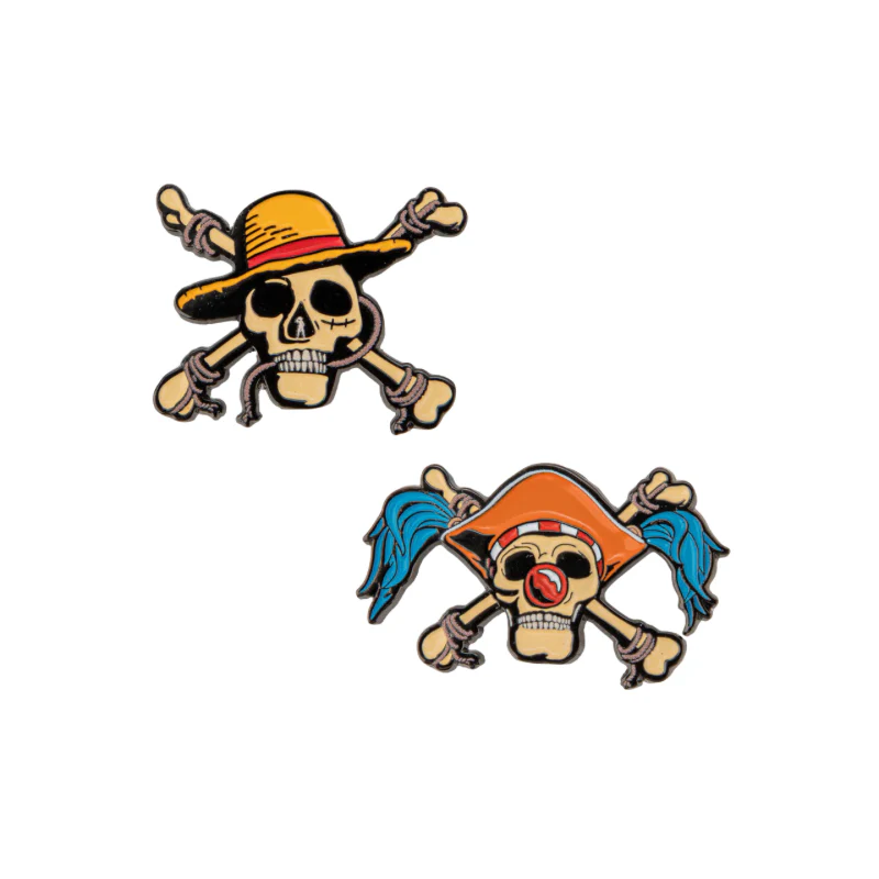 One Piece Luffy & Buggy Set of 2 Pins By Cinereplica
