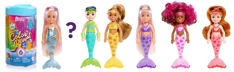Color Reveal™ Chelsea Asst (5) - Rainbow Mermaids Series - Image 2