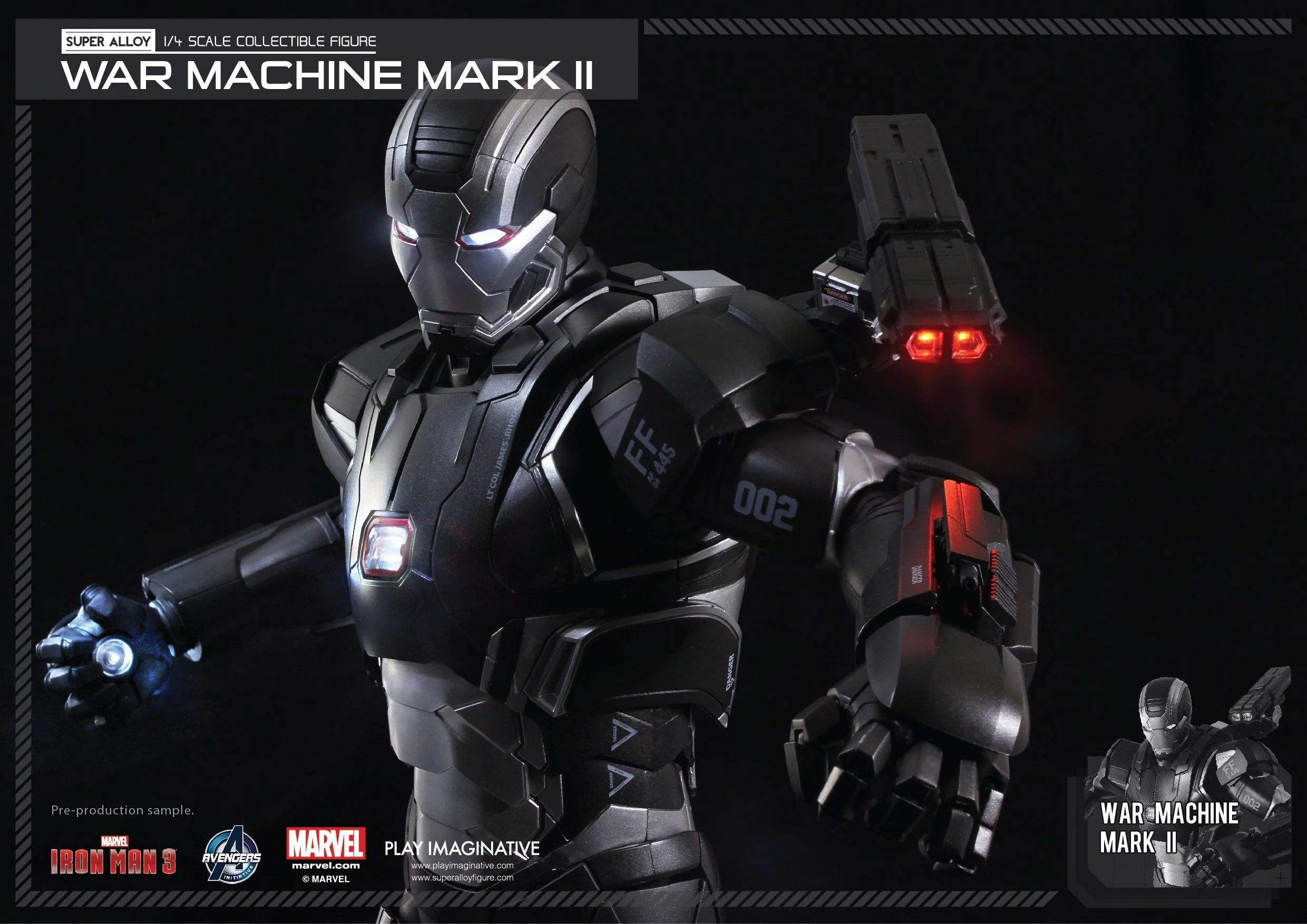 Marvel War Machine Mark II Super Alloy 1/4 Scale Figure by Comicave Studios - Image 3