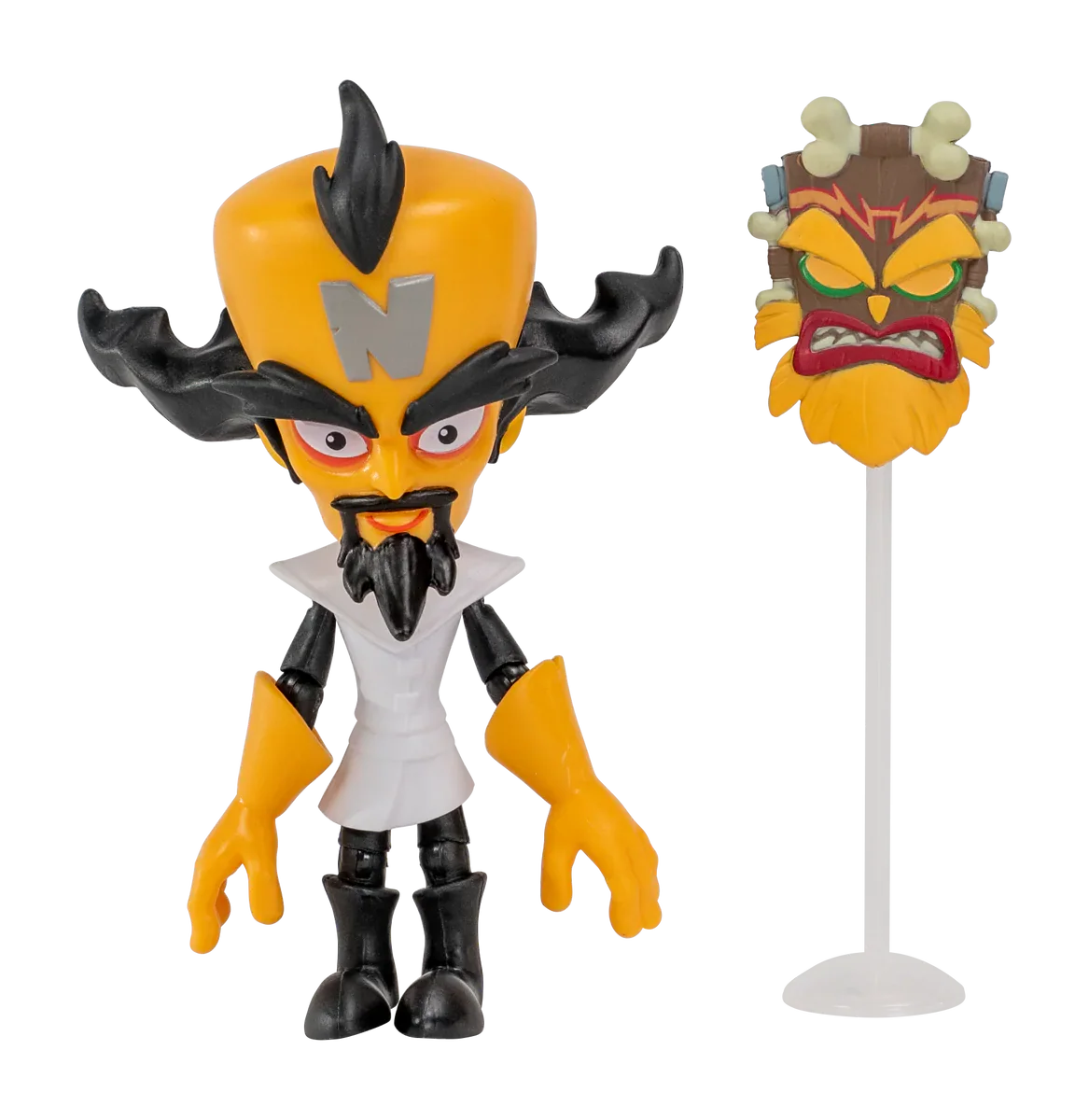 Crash Bandicoot - Dr. Neo with Uka Uka Mask 4.5” Action Figure (Wave 1) - Image 2