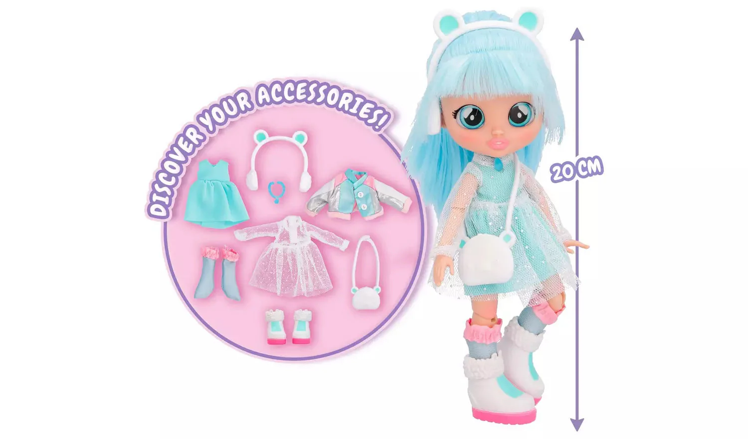 Cry Babies Bff Series Doll 8" - Kristal - Image 3