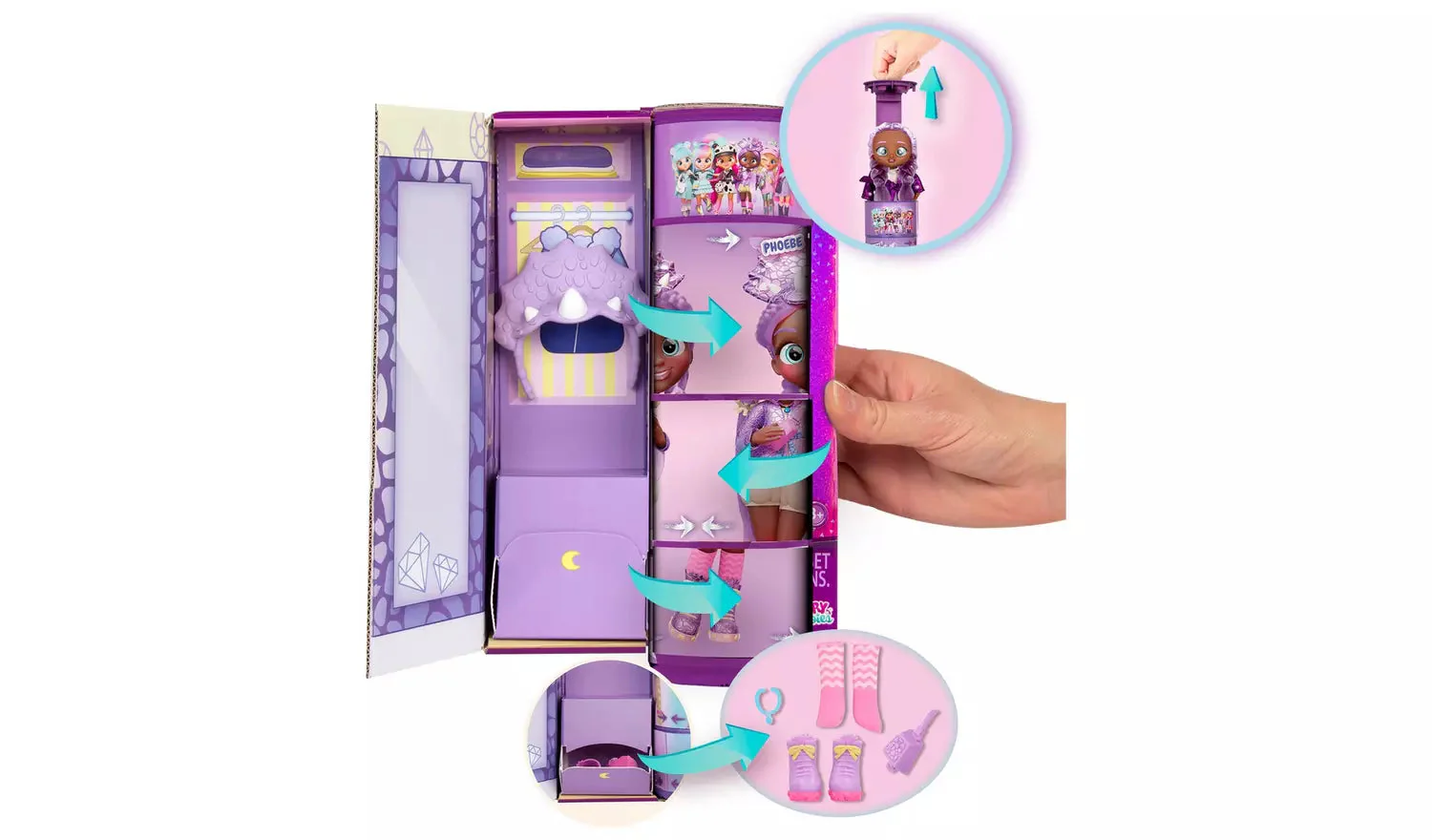 Cry Babies Bff Series Doll 8" - Phoebe - Image 2