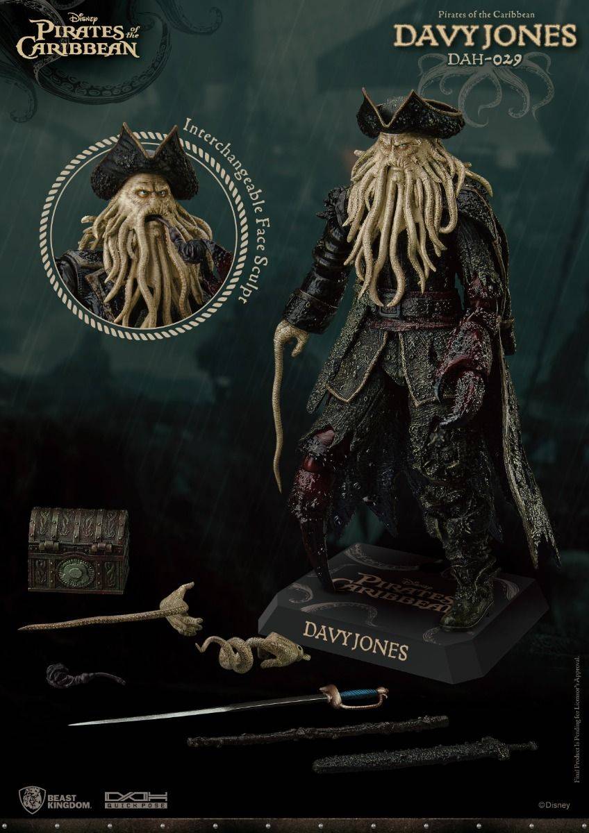 Pirates of the Caribbean : At World's End Davy Jones Dynamic 8ction Heroes Figure by Beast Kingdom (DAH-029) - Image 2