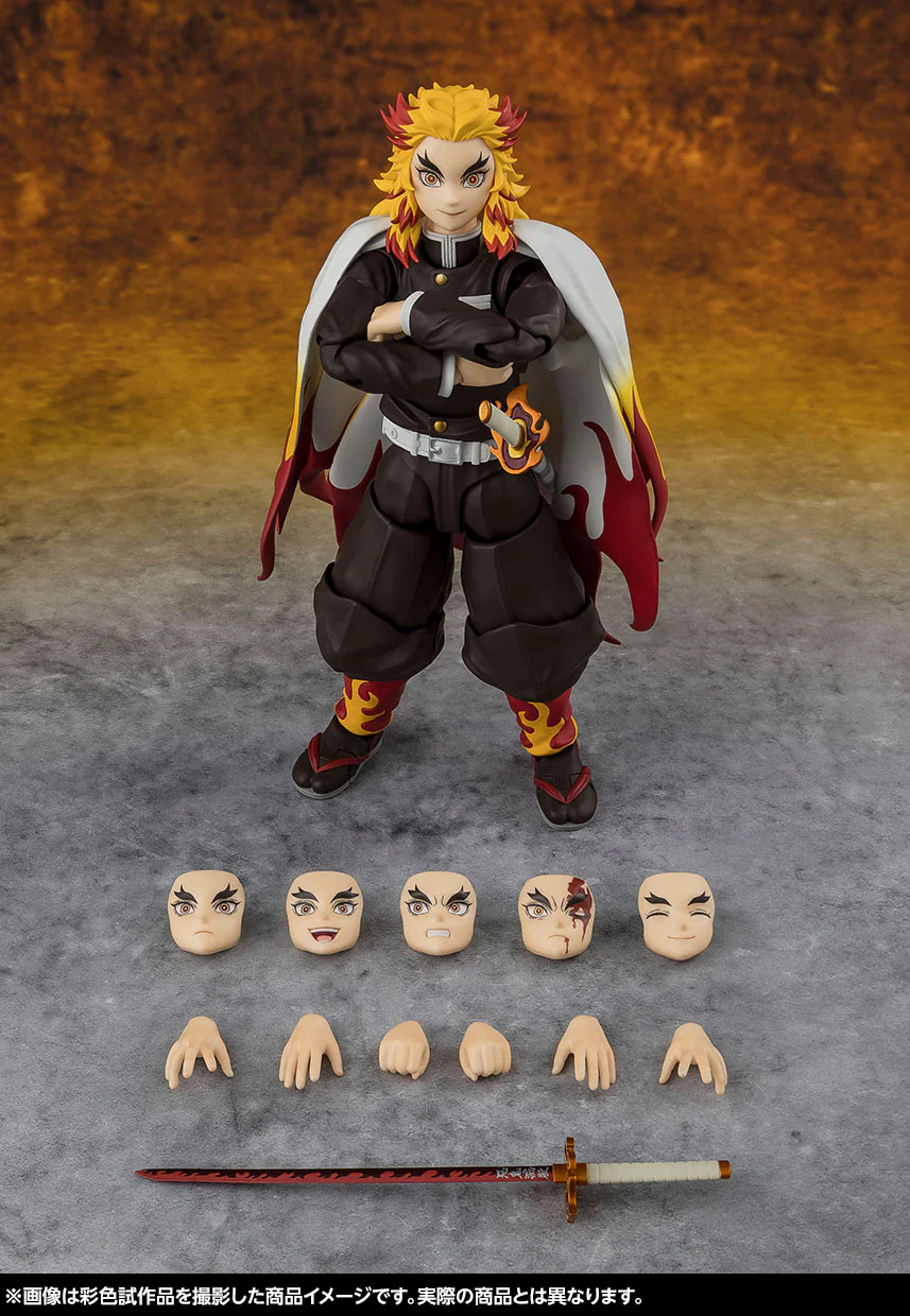 Demon Slayer Kyojuro Rengoku Articulated Figures SH Figuarts By Bandai Tamashii - Image 4