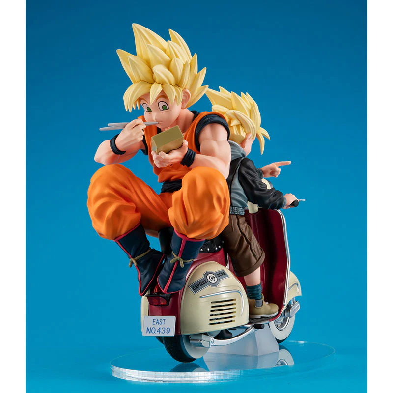 Dragon Ball Z Desktop Real McCoy EX Super Saiyan Goku and Super Saiyan Gohan on Motorbike Figure By MegaHouse - Image 3
