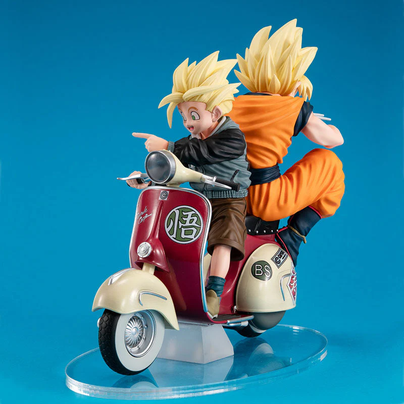 Dragon Ball Z Desktop Real McCoy EX Super Saiyan Goku and Super Saiyan Gohan on Motorbike Figure By MegaHouse - Image 4