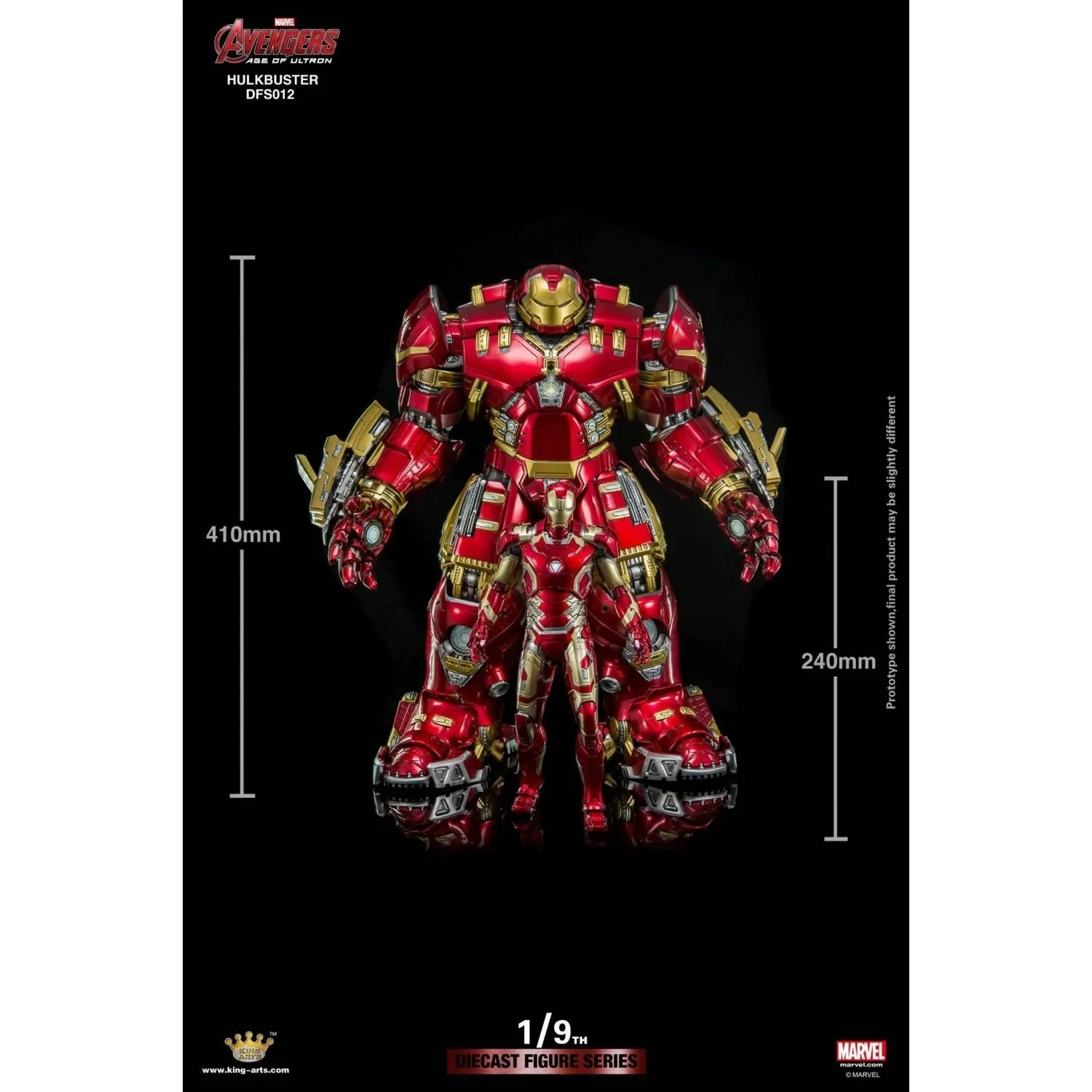 Avengers Age of Ultron MK44 Hulkbuster 1/9 Diecast Figure by King Arts - Image 3