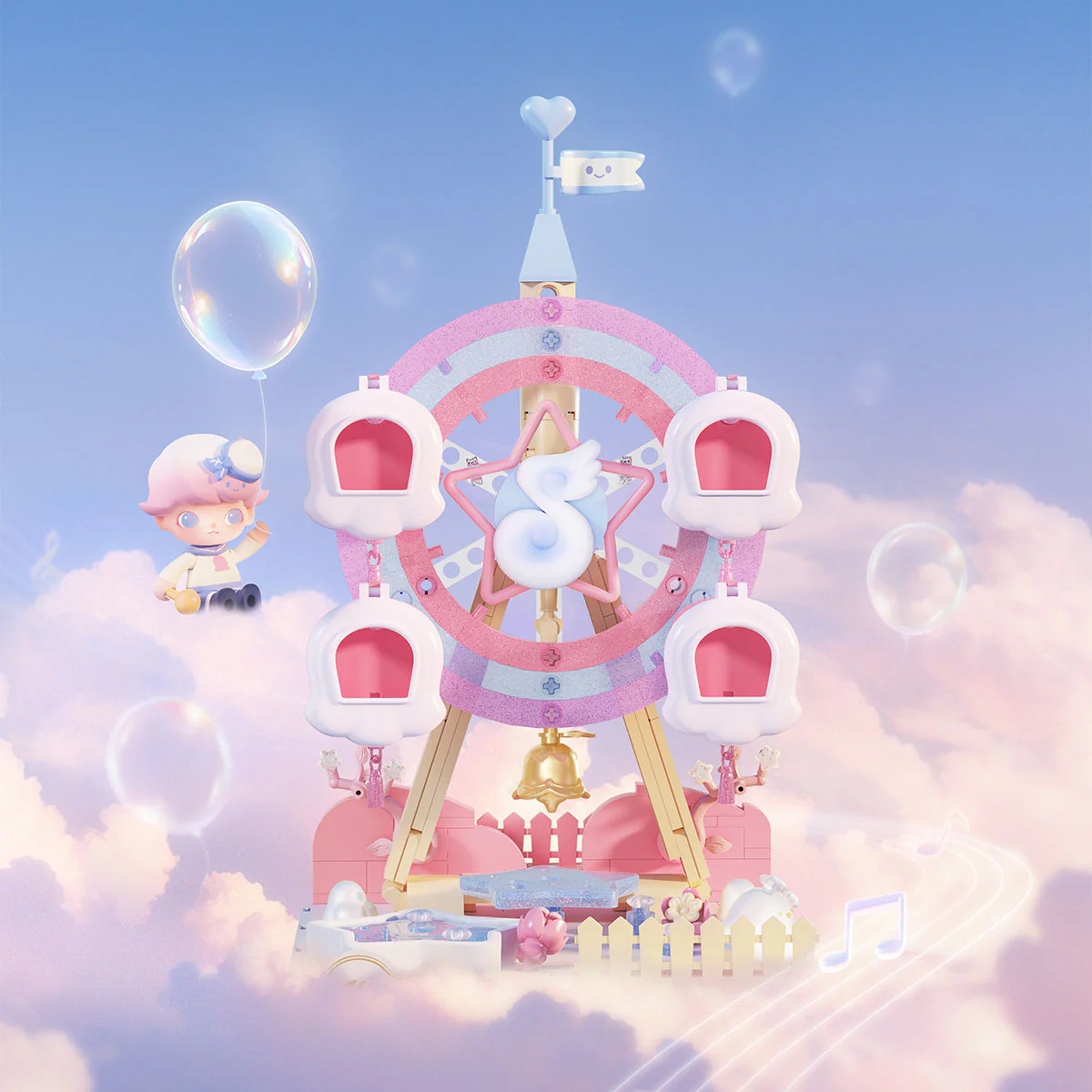 Dimoo Dream Melody Series Blocks - Lily Ferris Wheel By Pop Mart - Image 2