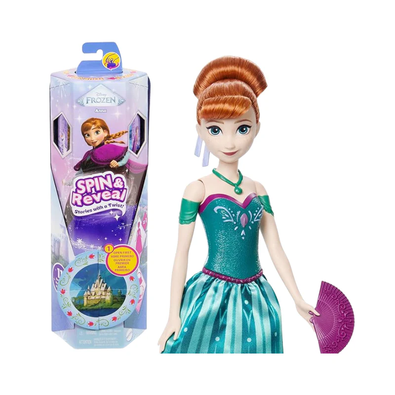 Disney Frozen Fashion Dolls Spin & Reveal Anna Toys by Mattel