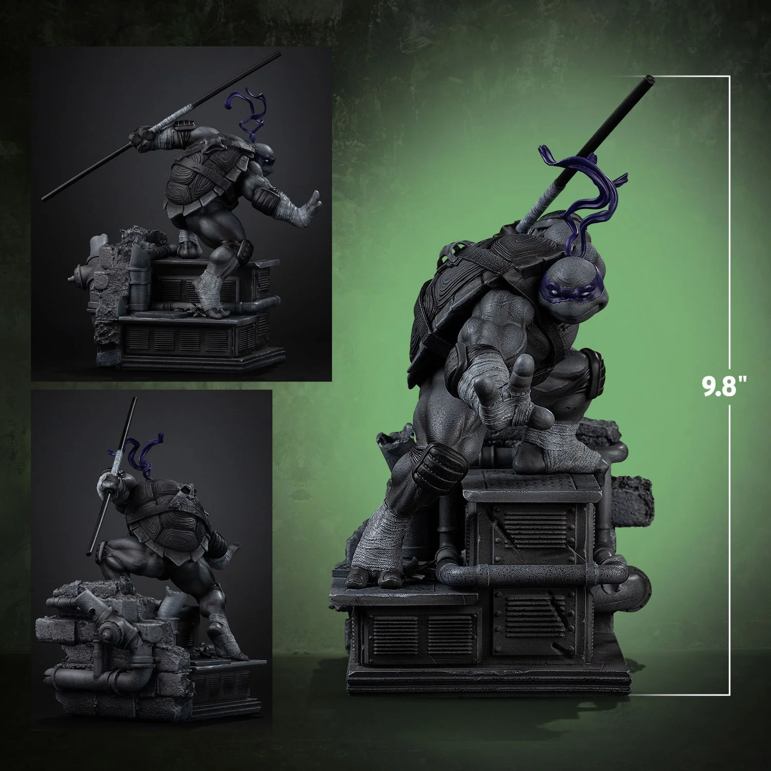 Donatello (Black And White Variant) - Teenage Mutant Ninja Turtles 1/10 Scale Statuette By Iron Studios - Image 6