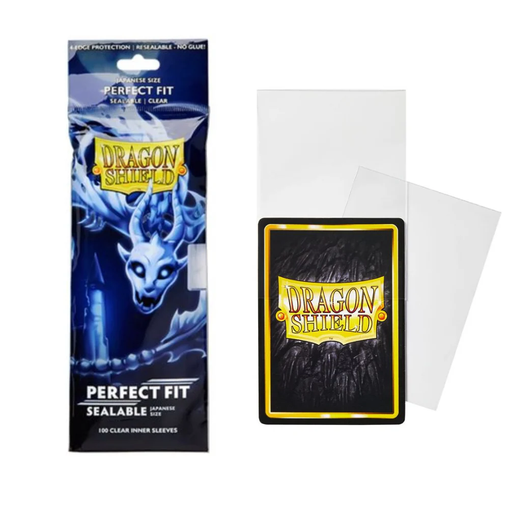 Dragon Shield Japanese Size Perfect Fit Sealable Inner Sleeves - Clear Yama (100 Sleeves)