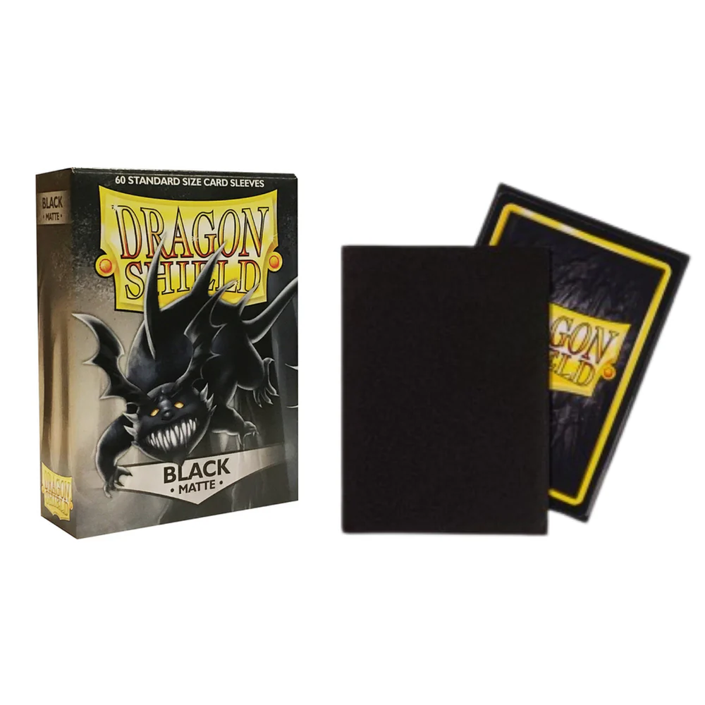 Dragon Shield Standard Sleeves - Matte Black (60 Sleeves)