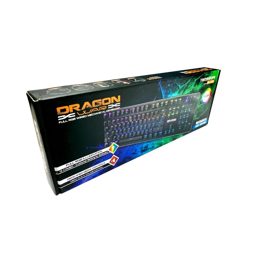 DragonWar GK-016 TRICERATOPS RGB Gaming Keyboard - Image 3