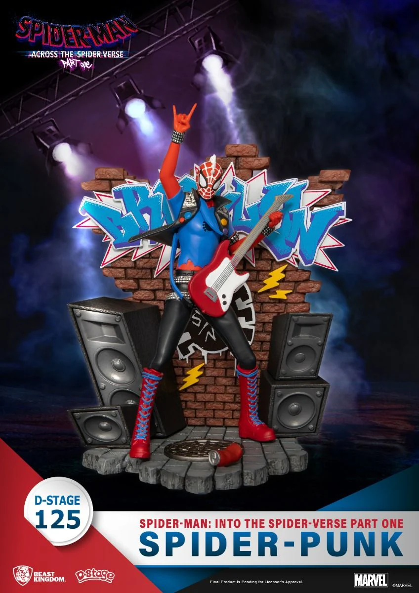 DS-125 Spider-Man: Across the Spider-Verse Part One-Spider-Punk Diorama Stage By Beast Kingdom - Image 2