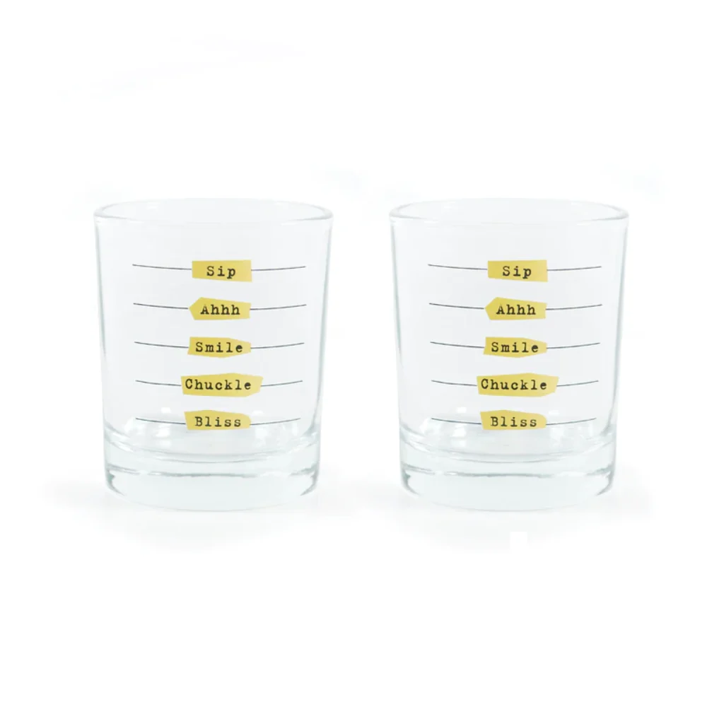 KIKKERLAND:  FIVE STAGES TO HAPPINESS GLASSES - Image 2