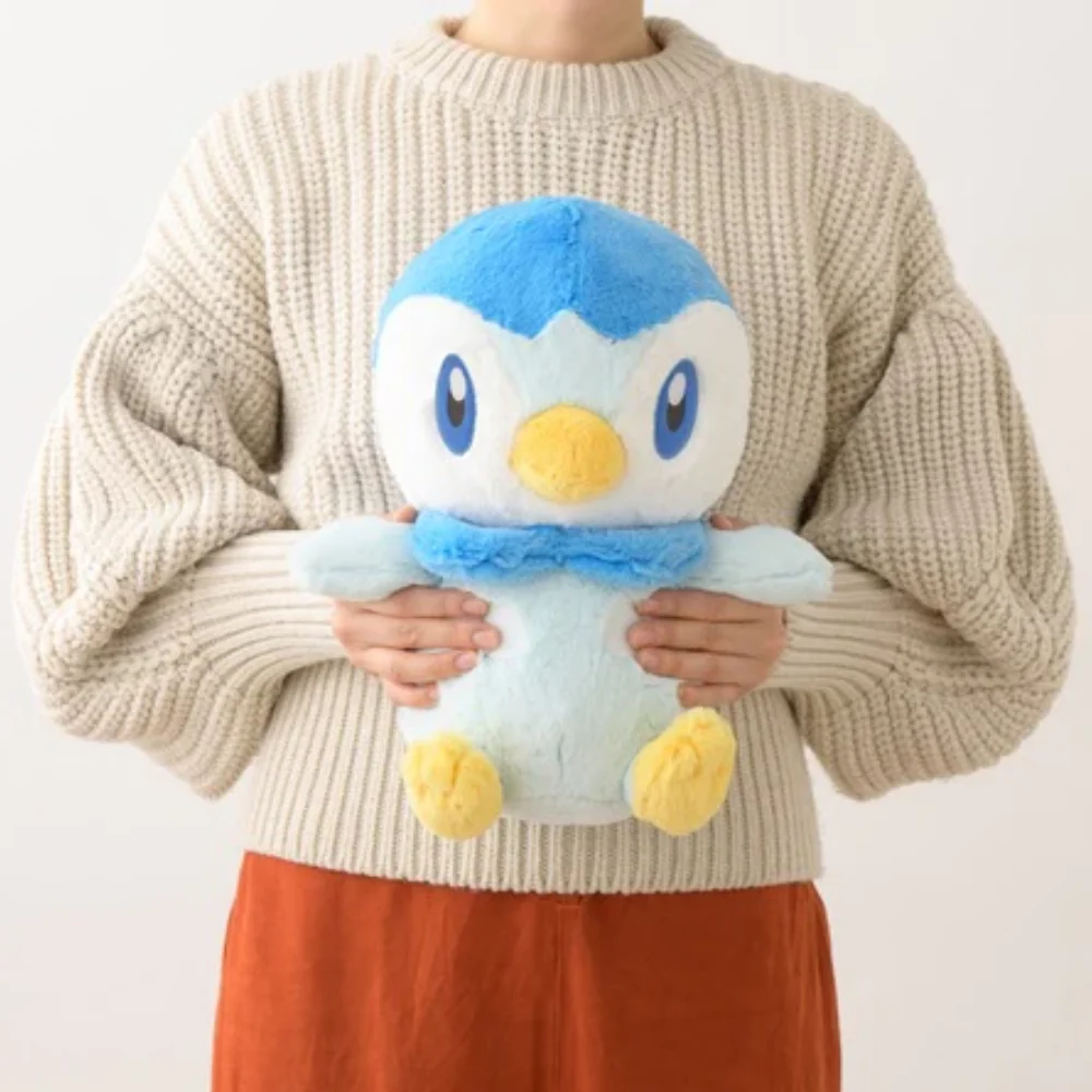 Pokemon Center Comfy Friends Original Fluffy Hugging Plush Toy - Piplup - Image 4
