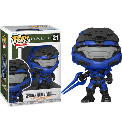 Funko : Halo Infinte - Spartan Mark V Blue with Energy Sword - Image 3