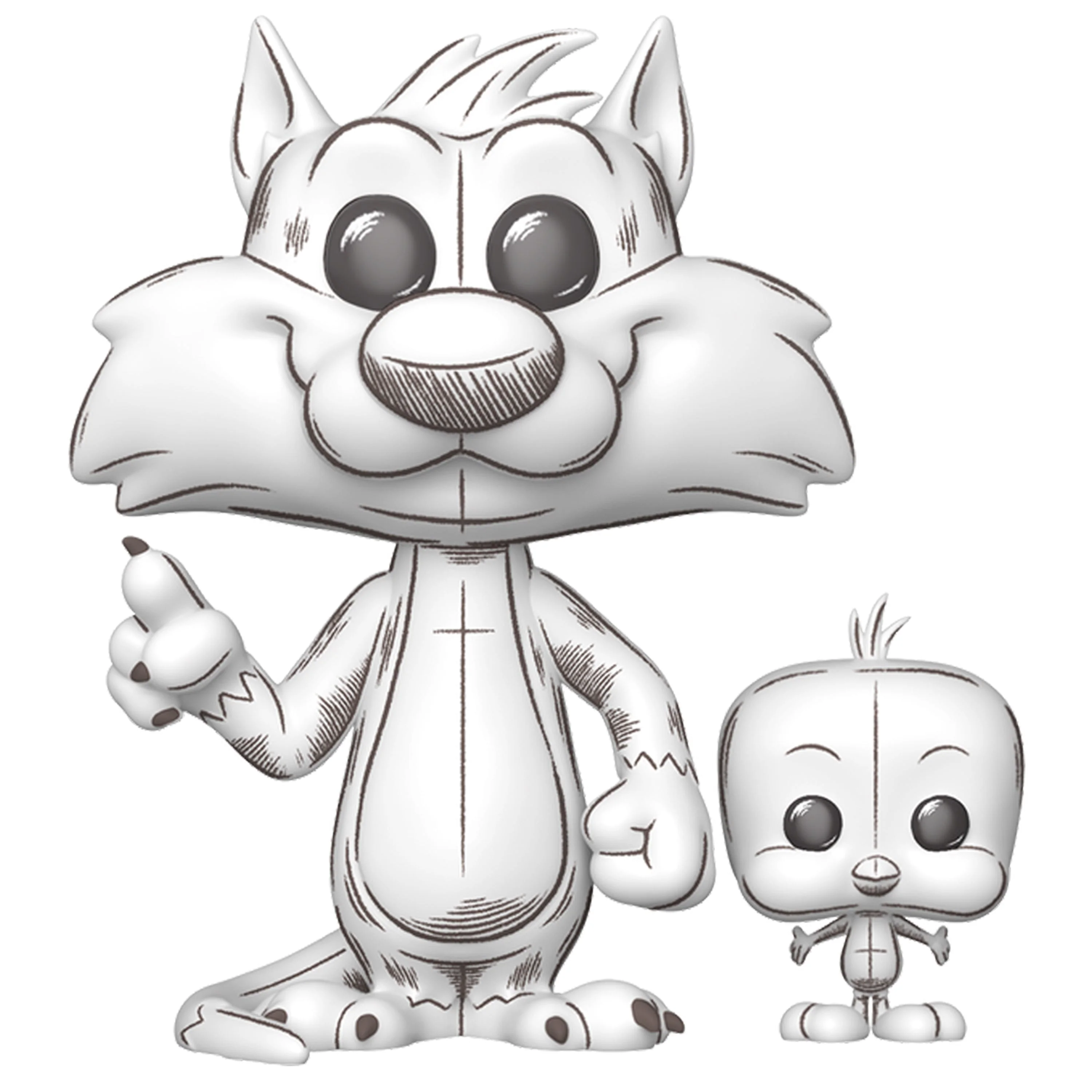 Funko Pop Animation: Looney Tunes - Sylvester & Tweety Sketched