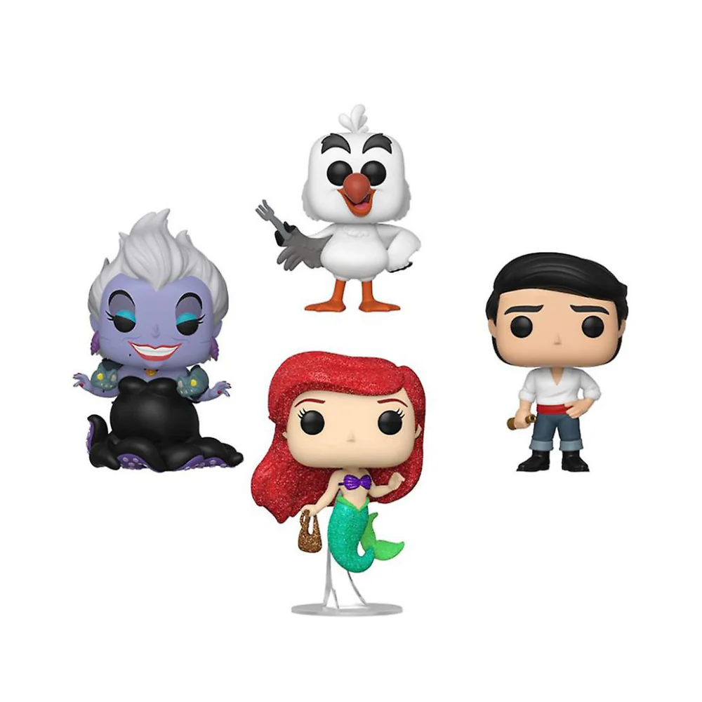 Funko 4 Pack : Disney : Little Mermaid (Diamond Glitter)