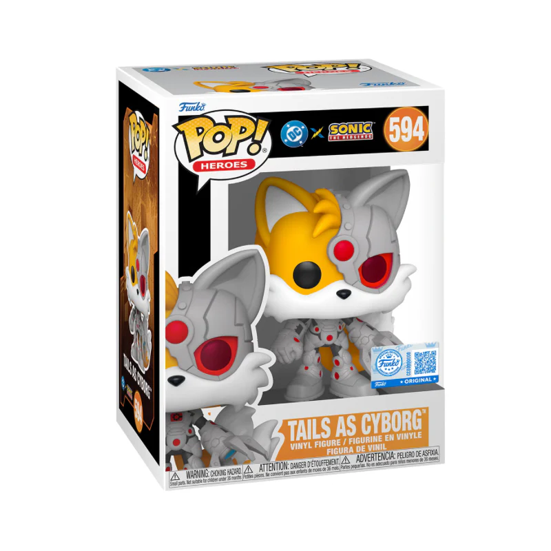 Funko Pop Heroes: Justice League x Sonic - Tails/Cyborg - Image 2