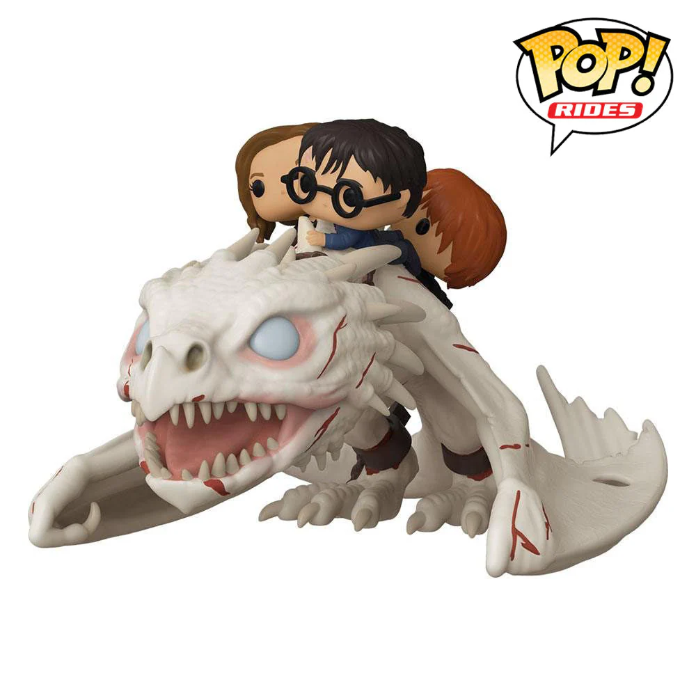 Funko : Pop Rides! -  Harry Potter - Dragon w/ Harry, Ron, & Hermione
