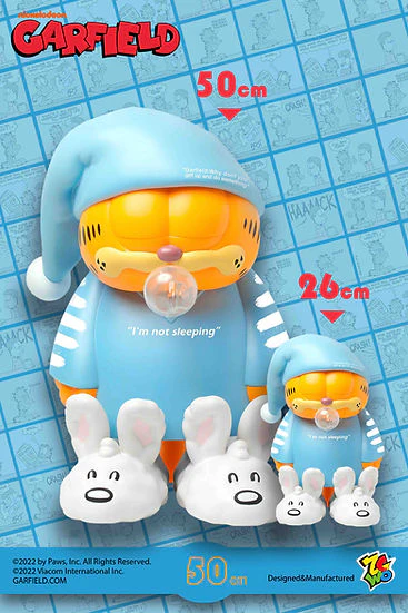 Garfield "I am not Sleeping" Blue 50cm By ZCWO - Image 4