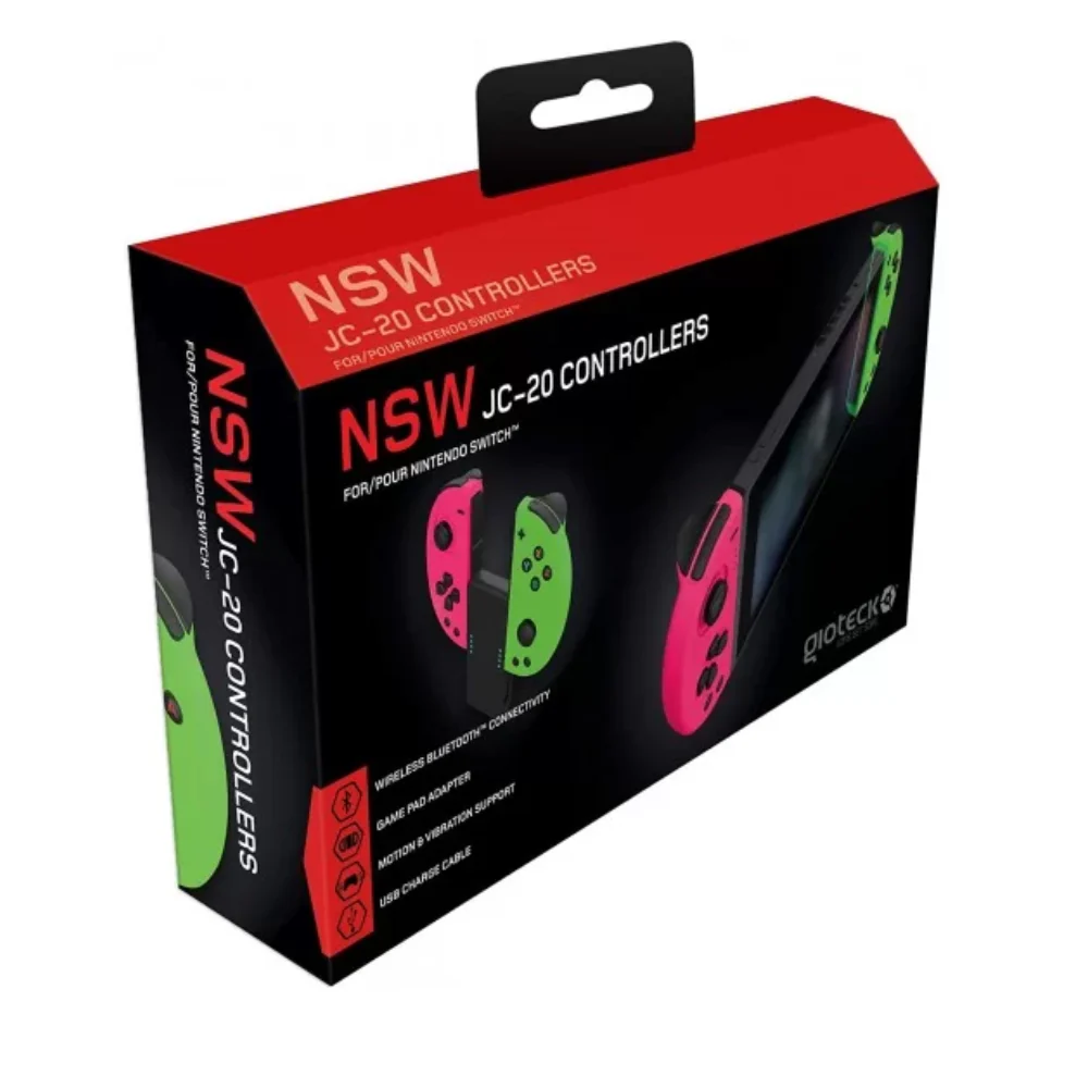 Gioteck JC-20 Controllers (PINK/GREEN) /Switch