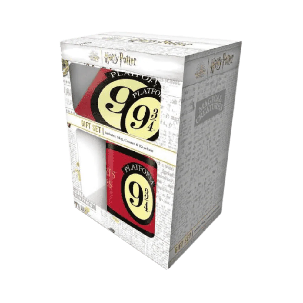 HARRY POTTER - PLATFORM 9 3/4 GIFT SET (MUG, COASTER & KEYCH By Pyramid