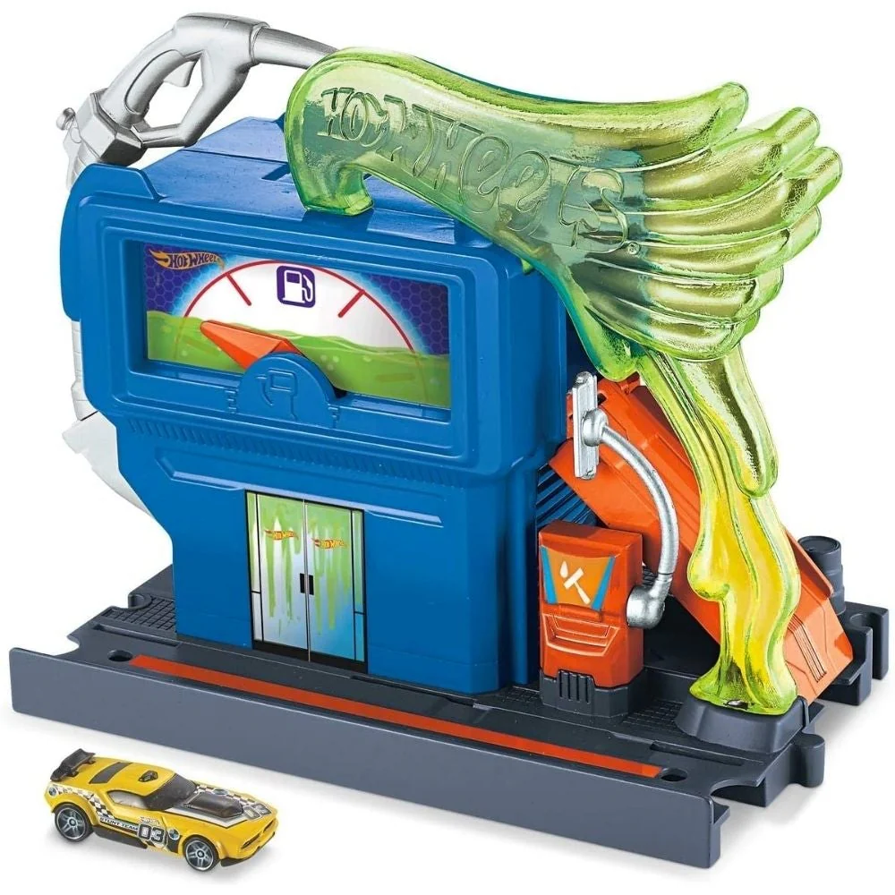 Hot Wheels City Downtown Playset - Downtown Toxic Fuel Stop