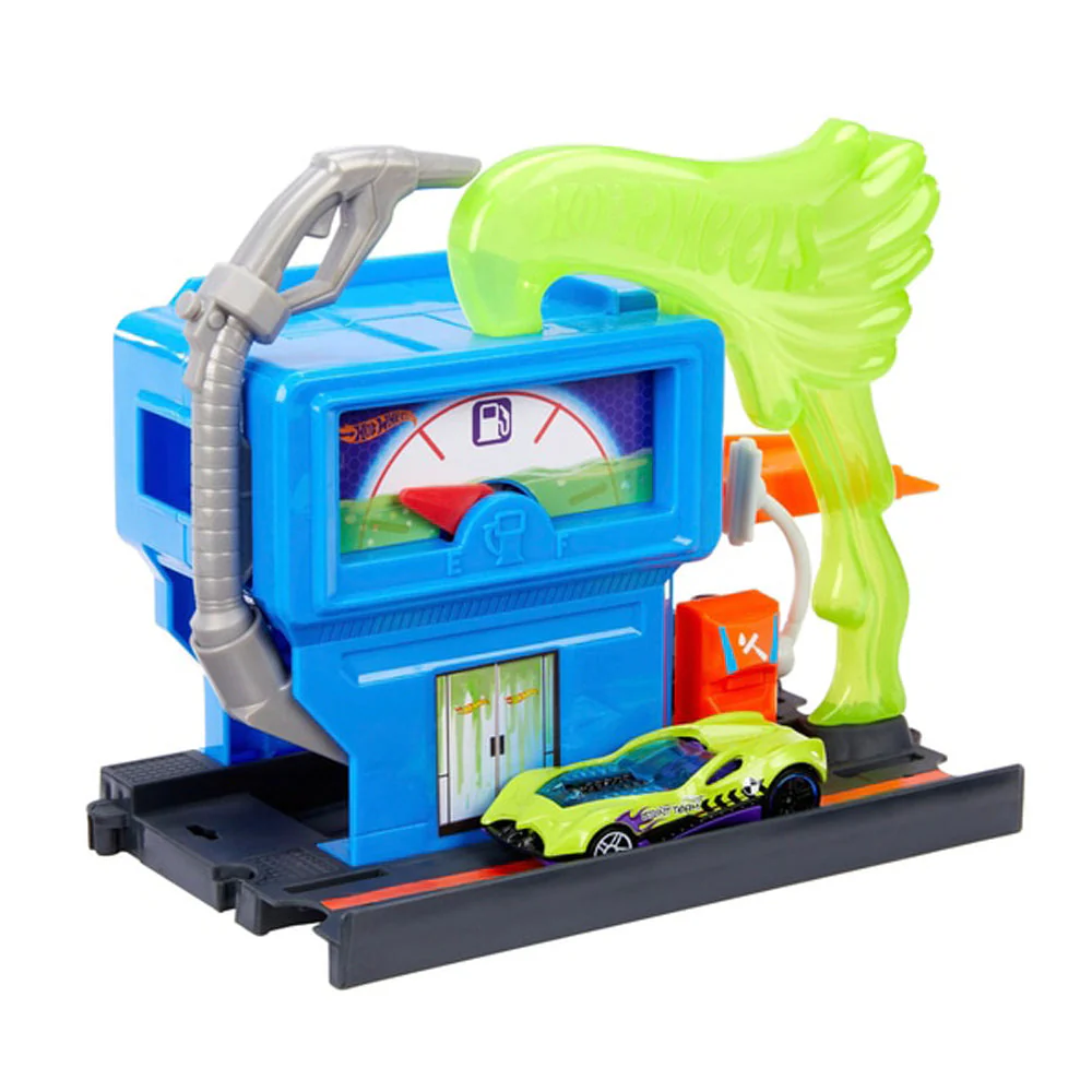 Hot Wheels City Toxic Creatures Downtown Toxic Fuel Stop by Mattle - Image 3