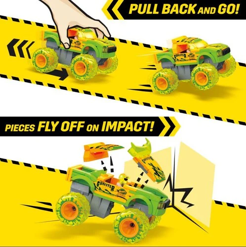 Hot Wheels Monster Trucks Smash and Crash Gunkster Monster Truck - Image 5