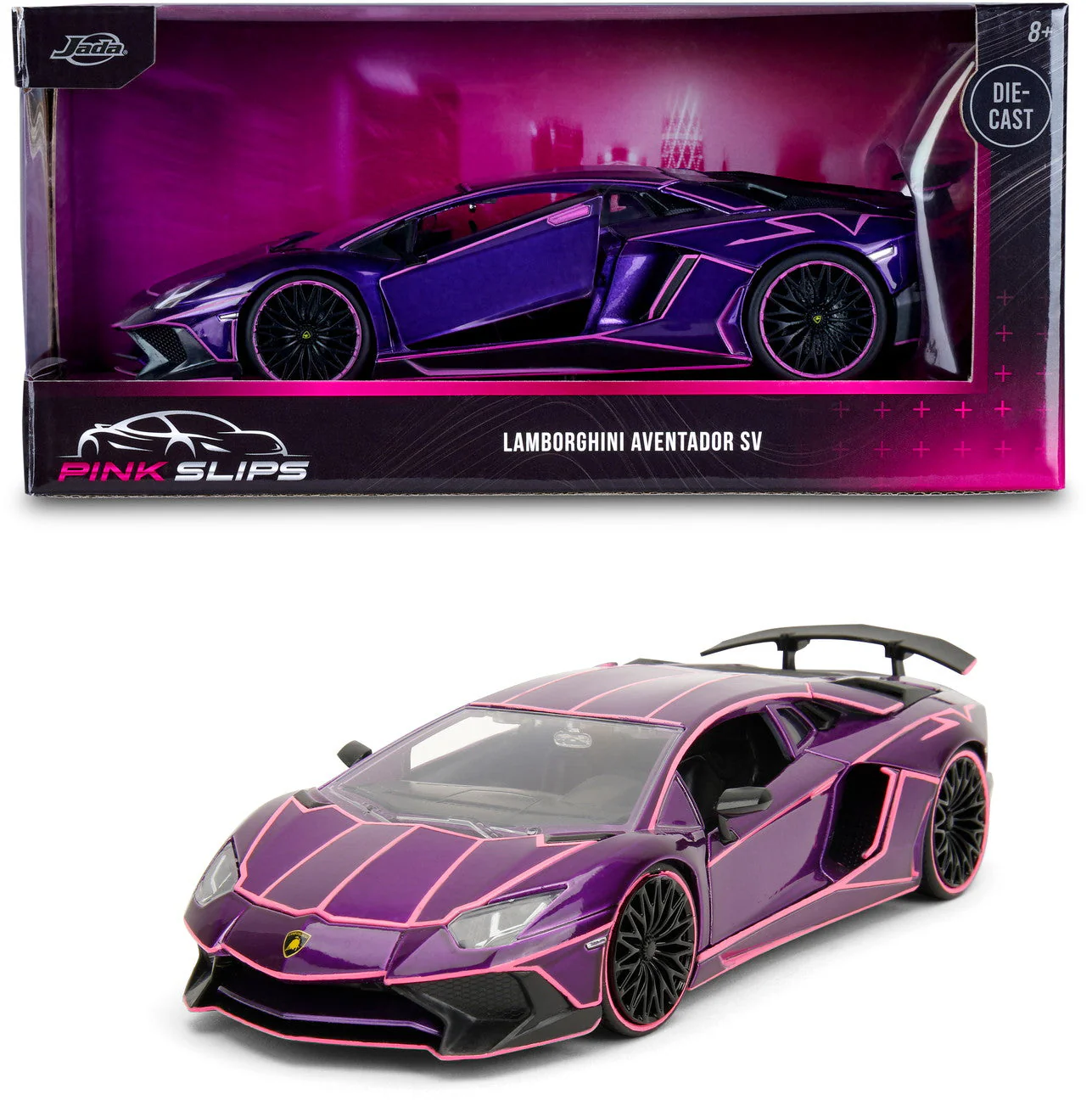 Pink Slips Lamborghini Aventador SV Violet 1/24 Scale Model - Image 2