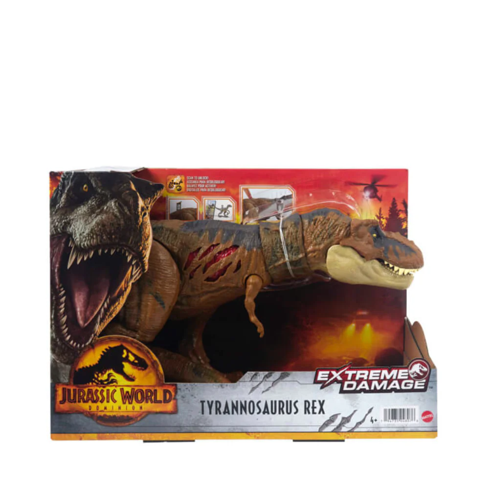 Jurassic World Extreme Damage T-Rex By Mattel