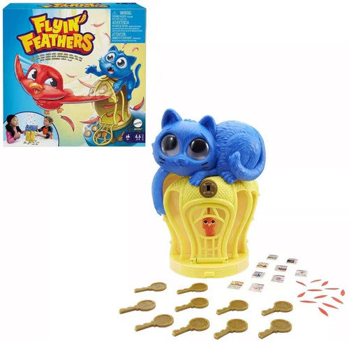 Flyin Feathers Kids Game With Toy Cat & Bird In Birdcage - Image 3
