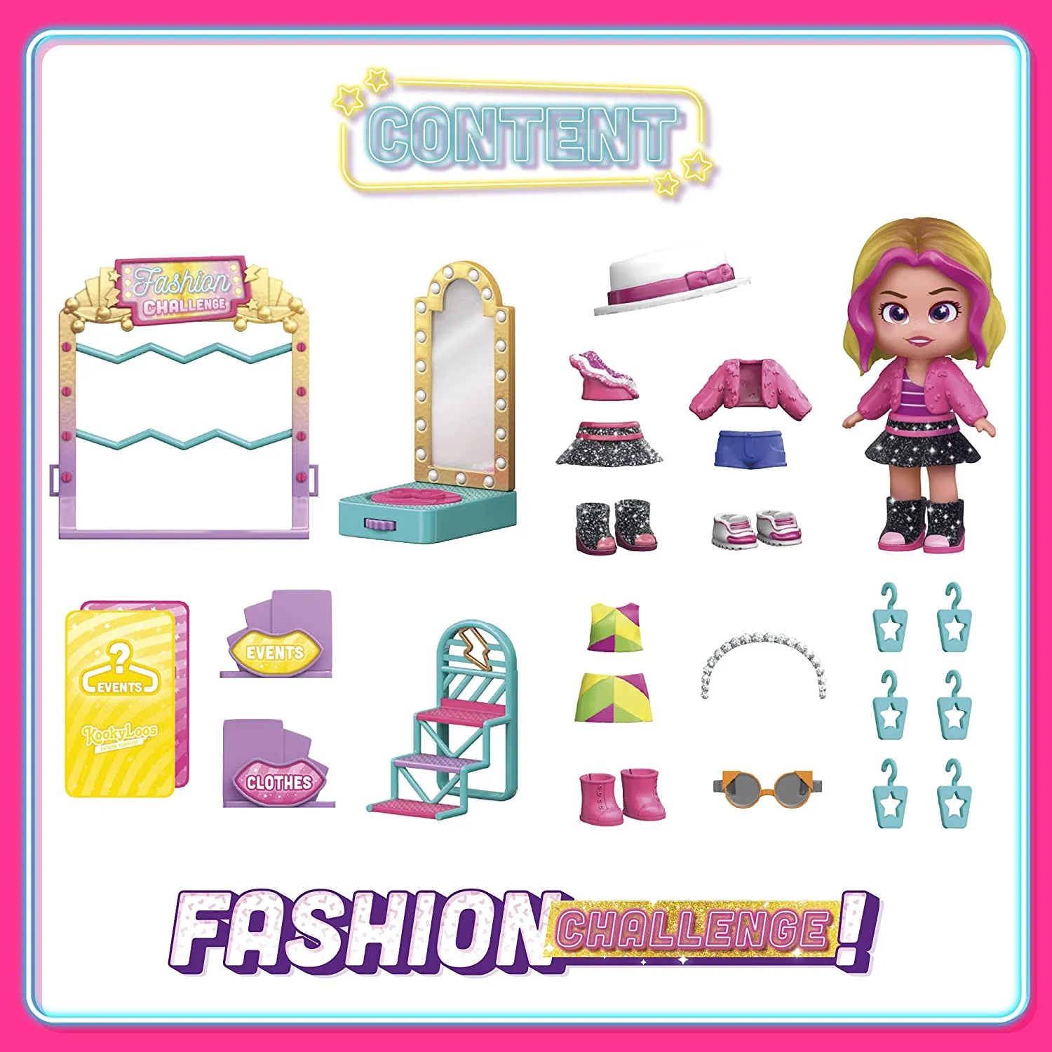 KOOKYLOOS Sarah's Fashion Challenge Doll Play Set - Image 3